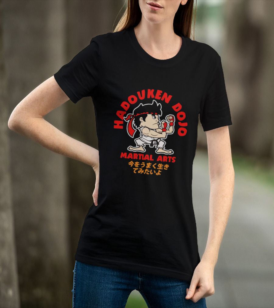 Hadouken Dojo Martial Arts Ryu Character Gaming Japanese T-Shirt