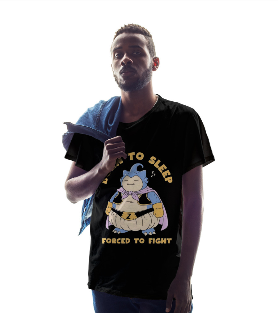 Born To Sleep Forced To Fight Snorlax Majin Buu Fusion T-Shirt