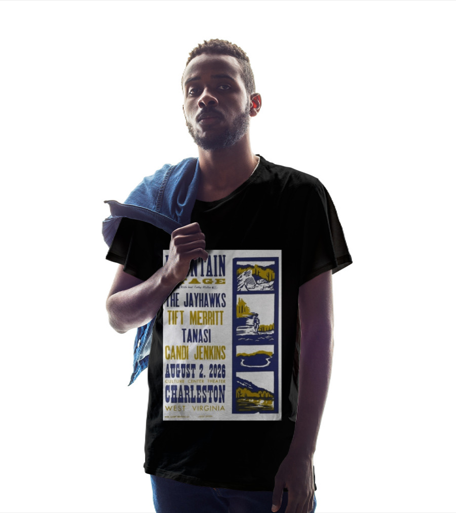Mountain Stage The Jayhawks Tift Merritt Tanasi Candi Jenkins August 2 2026 Charleston West Virginia T-Shirt