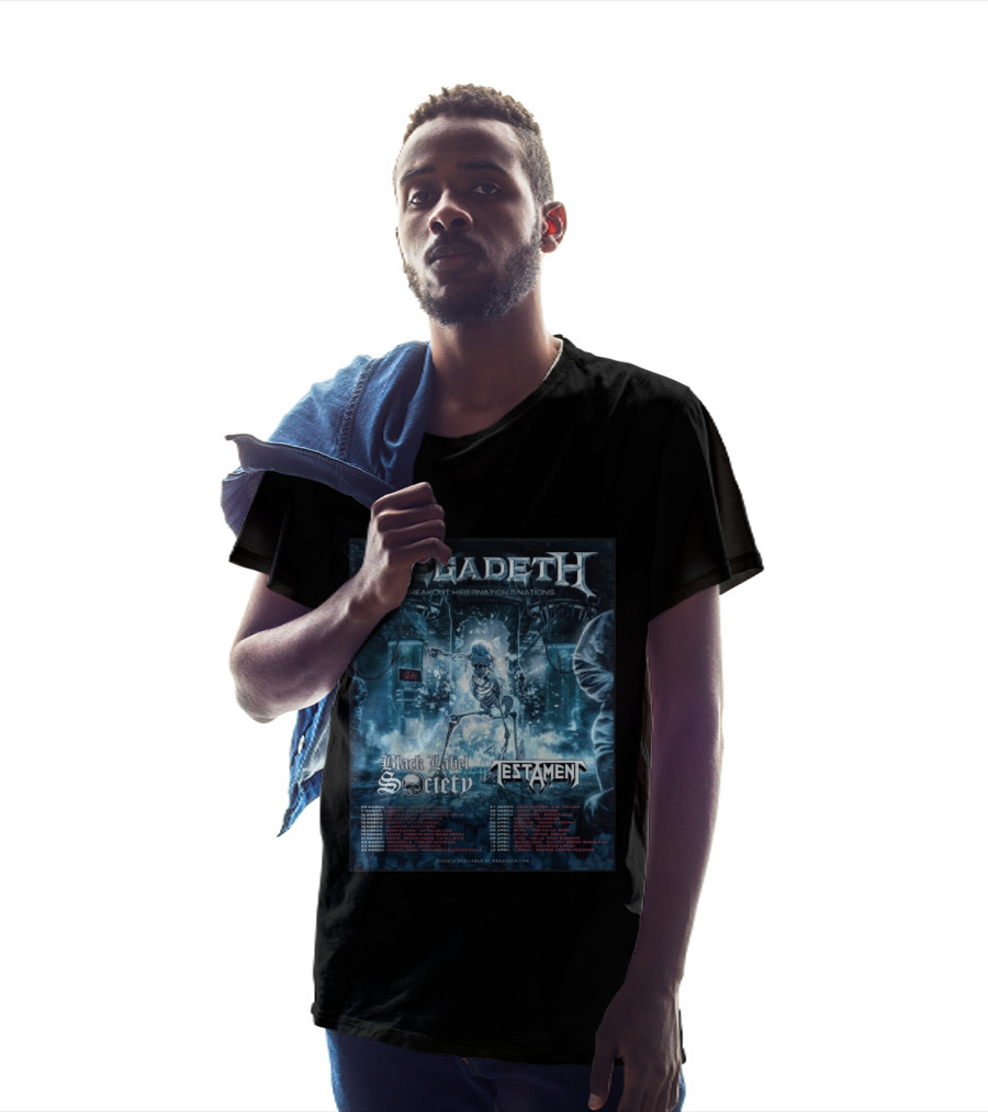 Megadeth Breakout Hibernation Nations Tour Black Label Society Testament T-Shirt