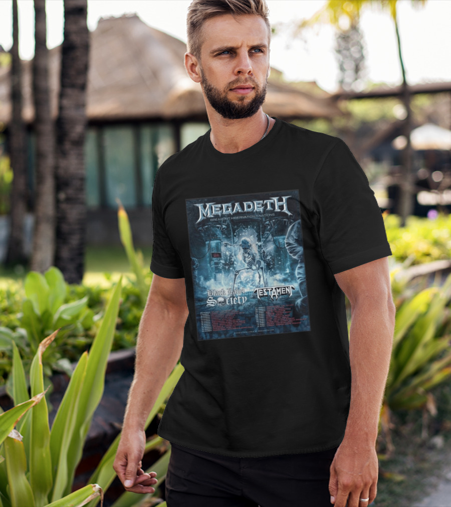 Megadeth Breakout Hibernation Nations Tour Black Label Society Testament T-Shirt