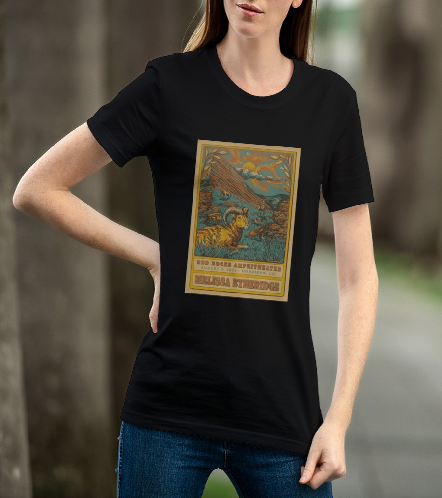 Melissa Etheridge Red Rocks Amphitheatre Morrison CO August 2 2026 T-Shirt