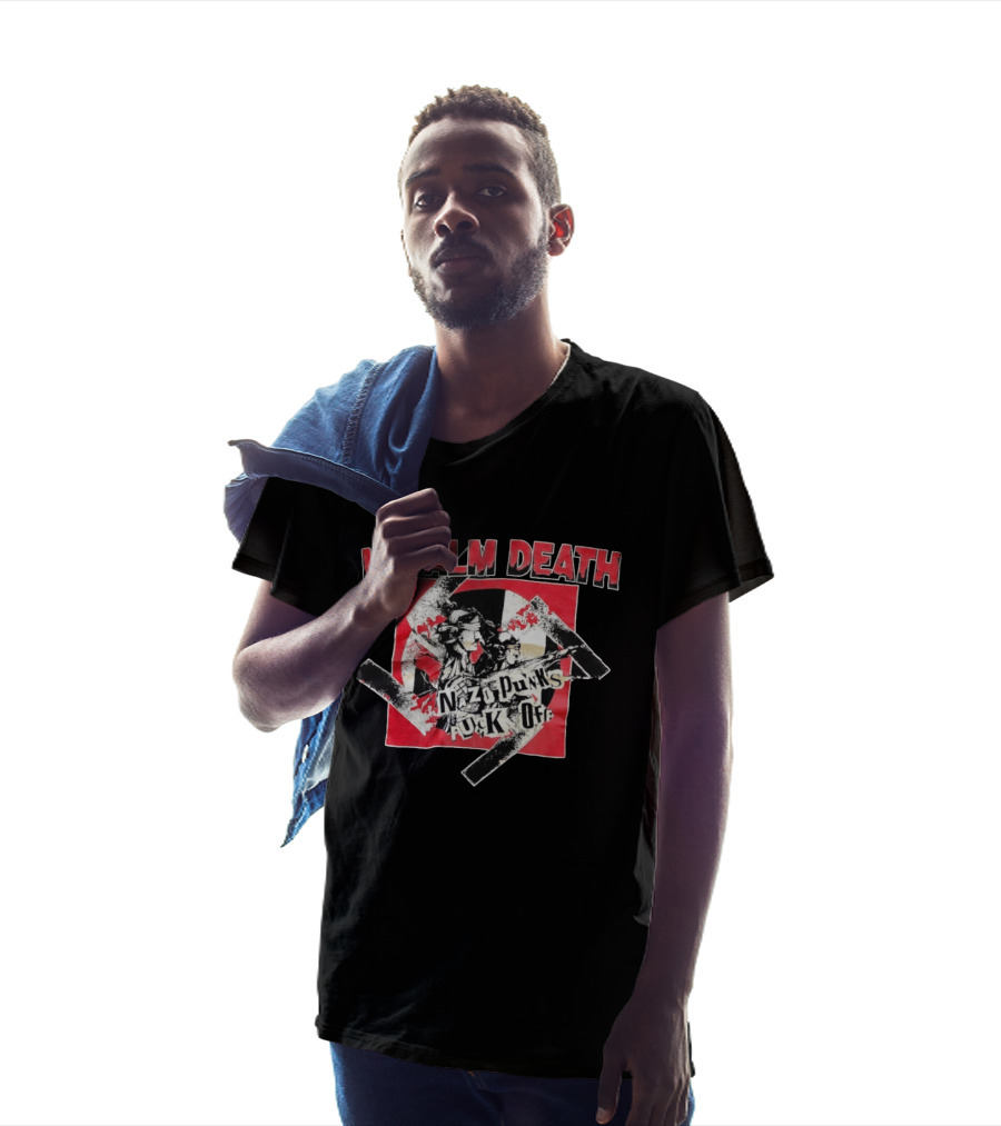 Napalm Death Nazi Punks Fuck Off Graphic Grindcore Band Merchandise T-Shirt