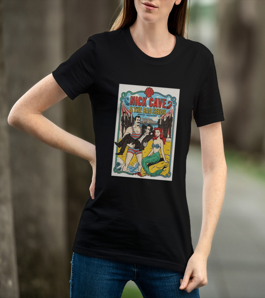 Nick Cave And The Bad Seeds Brighton Preston Park Mermaid T-Shirt