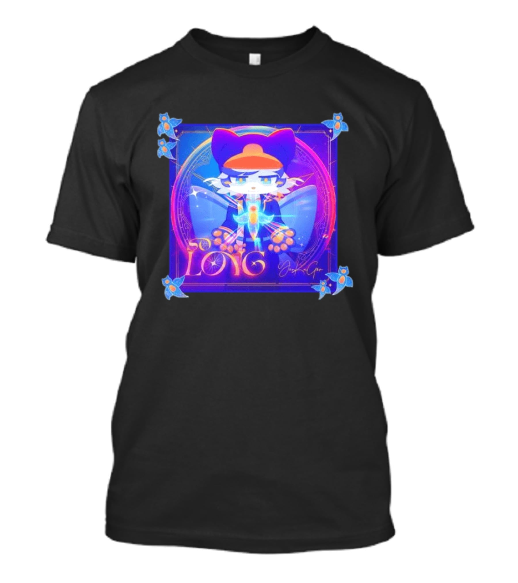 So Long YonKaGor Vibrant Anime Cat With Butterfly Aura T-Shirt