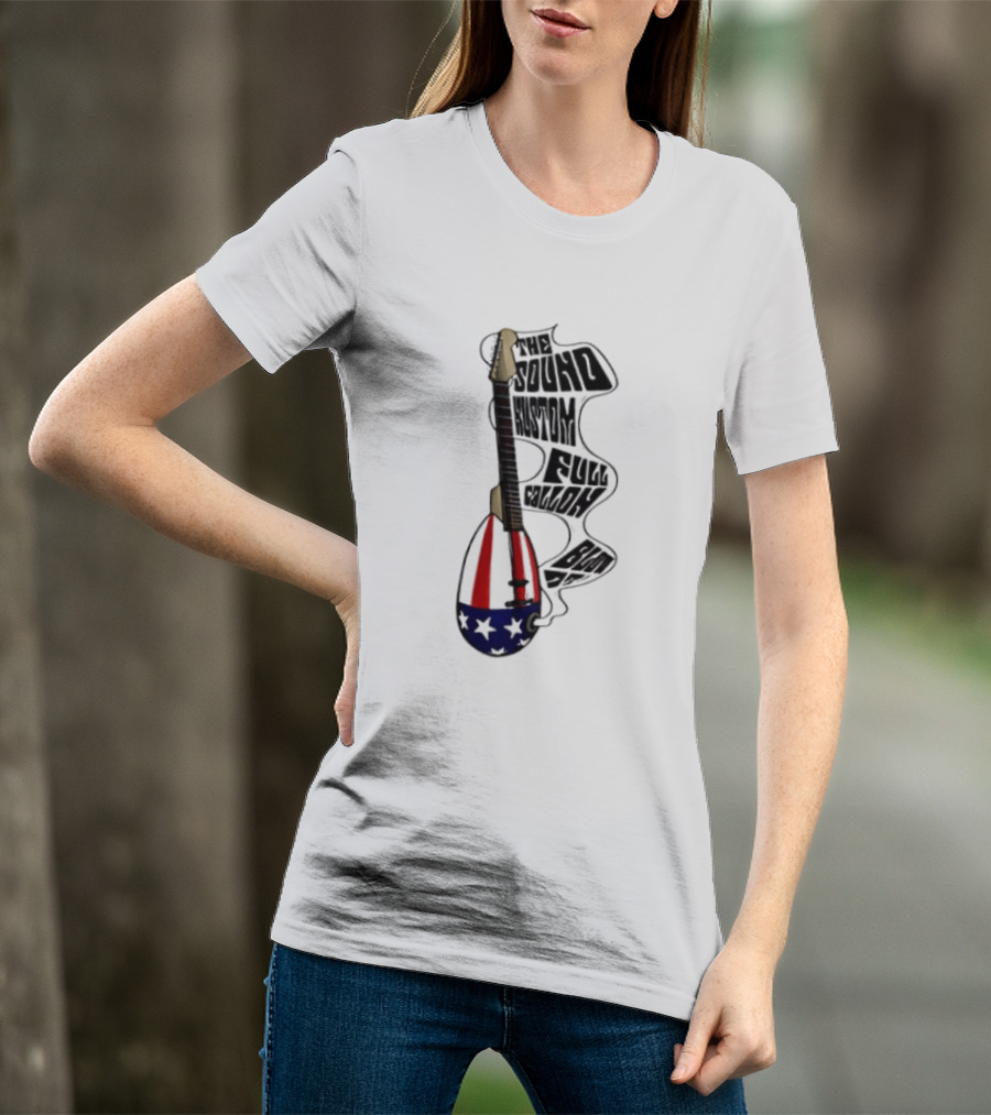 The Sound Kustom Full Gallon Blow Up Patriotic Guitar Americana T-Shirt