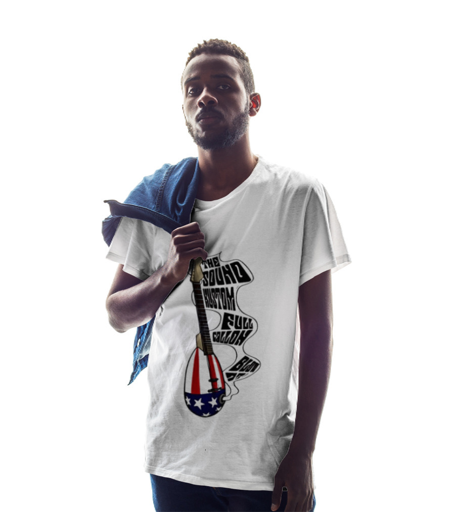 The Sound Kustom Full Gallon Blow Up Patriotic Guitar Americana T-Shirt