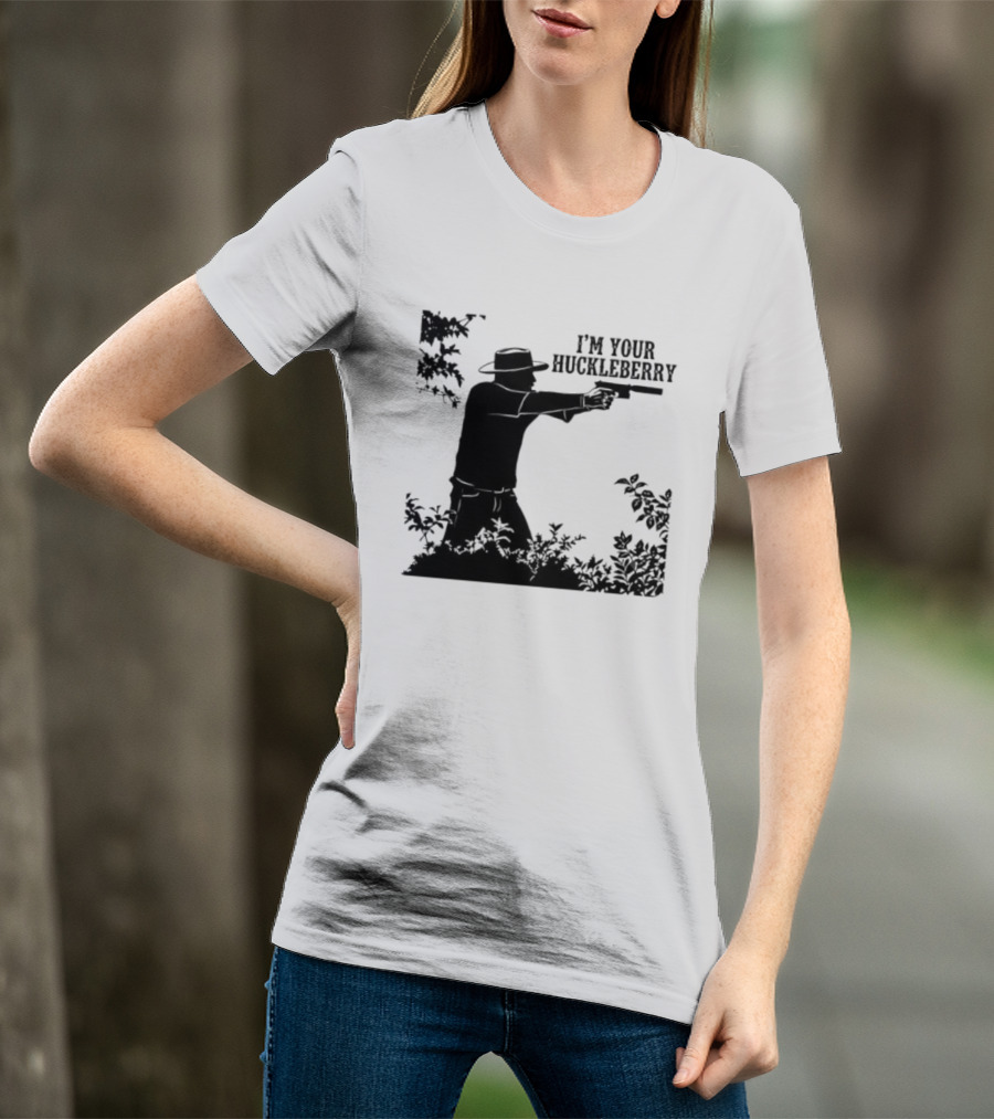 I'm Your Huckleberry Western Silhouette With Gun T-Shirt