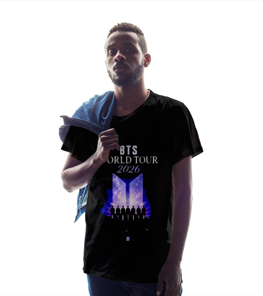 BTS World Tour 2026 Forever We Are Young Concert Silhouettes Galaxy T-Shirt