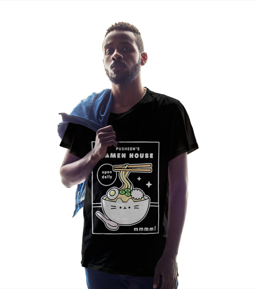 Pusheen's Ramen House Open Daily Noodles Kawaii Mmmm T-Shirt