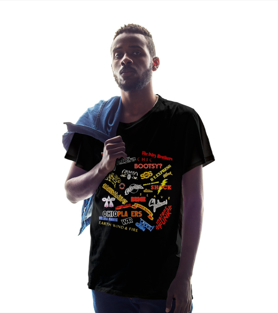 Funk Soul Music Legends R And B Bands Parliament Earth Wind Fire Bootsy Collins Isley Brothers T-Shirt
