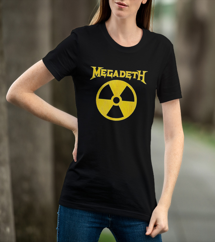 Megadeth Distressed Radioactive Symbol Heavy Metal T-Shirt