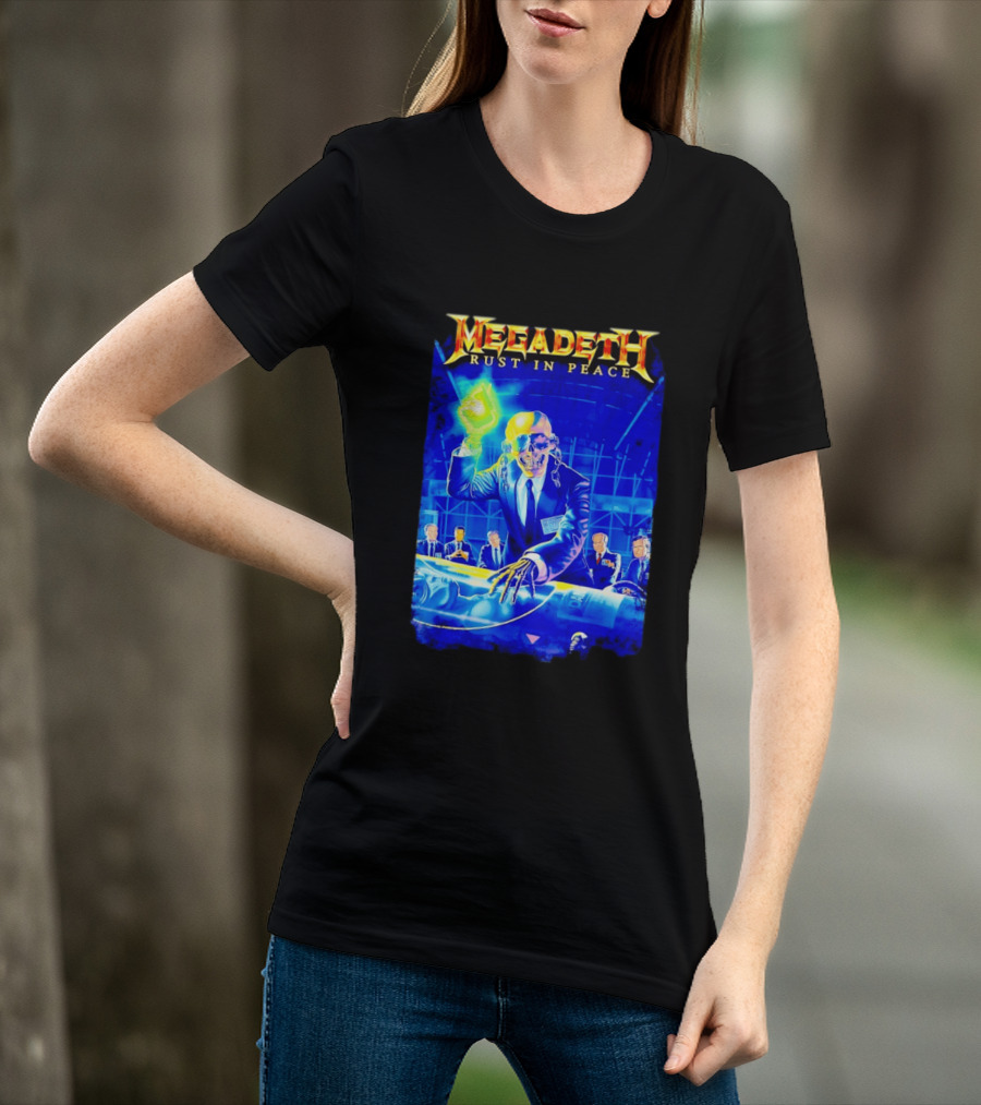 Megadeth Rust In Peace Vic Rattlehead Thrash Metal Classic Album T-Shirt