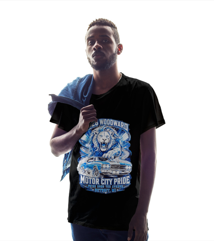 2026 Woodward Motor City Pride Lion And Classic Car Detroit MI Pride Runs The Avenue T-Shirt