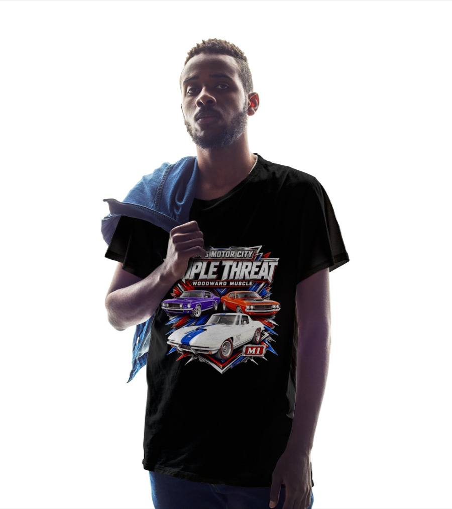 2026 Motor City Woodward Muscle Triple Threat M1 T-Shirt