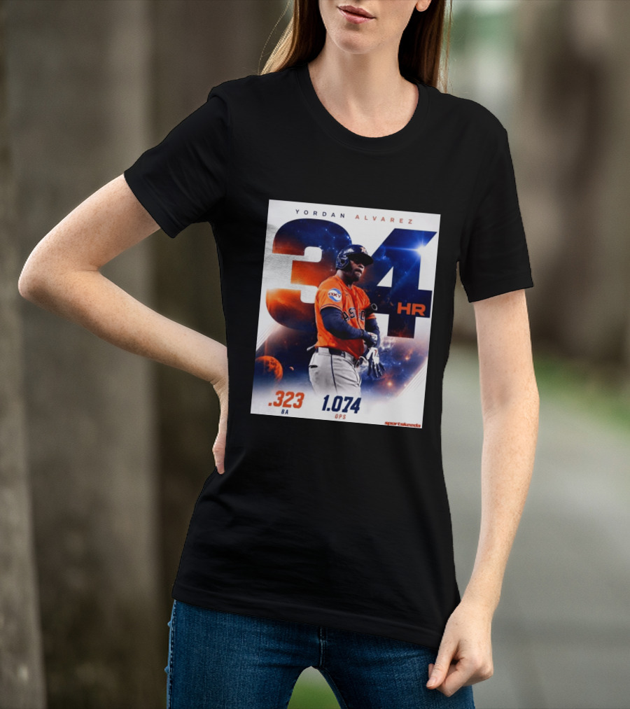 Yordan Alvarez 34 HR .323 BA 1.074 OPS Astros T-Shirt
