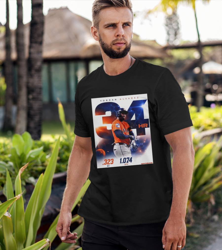 Yordan Alvarez 34 HR .323 BA 1.074 OPS Astros T-Shirt