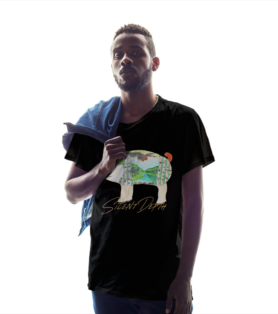 Silent Depth Pig Landscape Nature T-Shirt