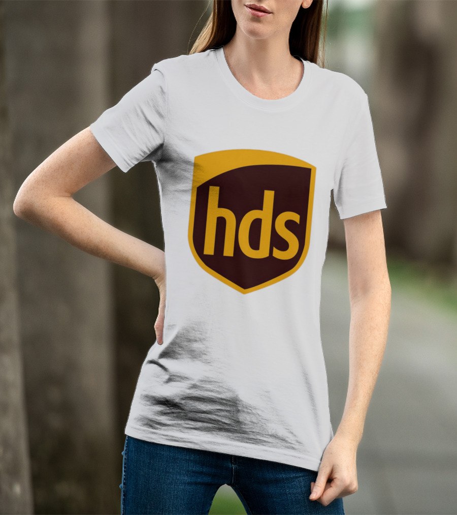 HDS Shield Emblem Brown And Yellow Branding T-Shirt