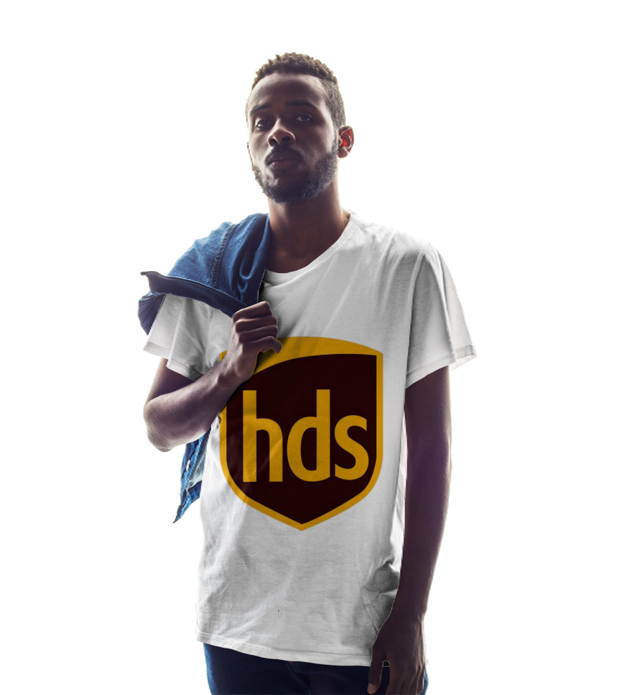 HDS Shield Emblem Brown And Yellow Branding T-Shirt