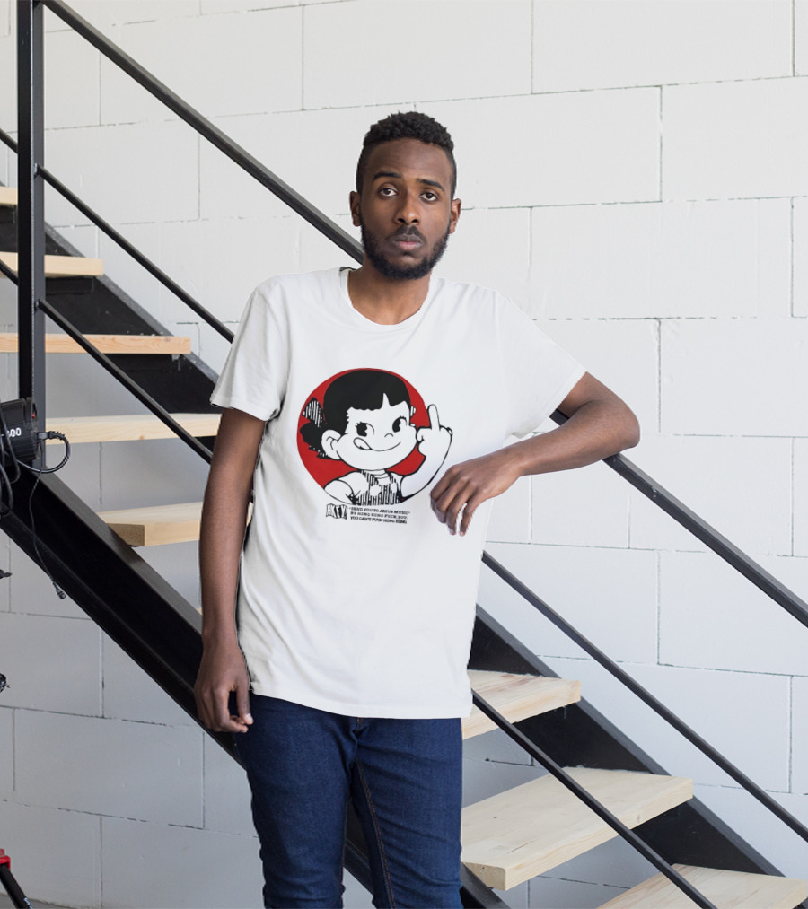 HKFY Send You To Jesus Music By Hong Kong F You Middle Finger Red Circle T-Shirt