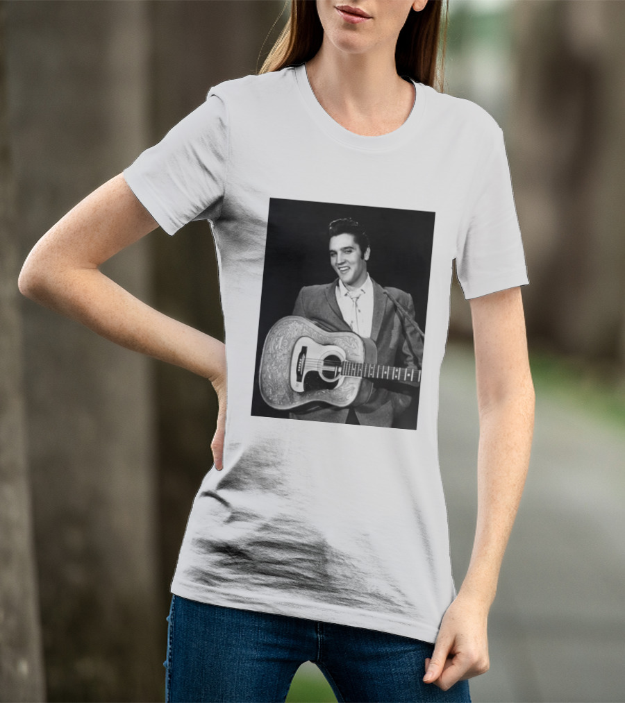 Elvis Presley Rock And Roll Iconic 1956 Style With Guitar T-Shirt