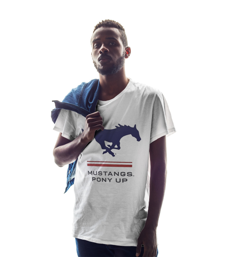 Southern Methodist University Mustangs Pony Up Text And Horse T-Shirt