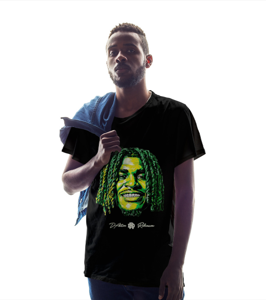 D’Antre Robinson Oregon Ducks NCAA Football Big Head T-Shirt