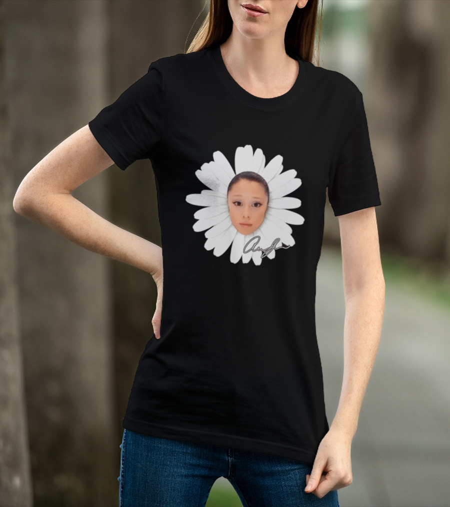 Ariana Petal Daisy Meme Face Cute Signature T-Shirt