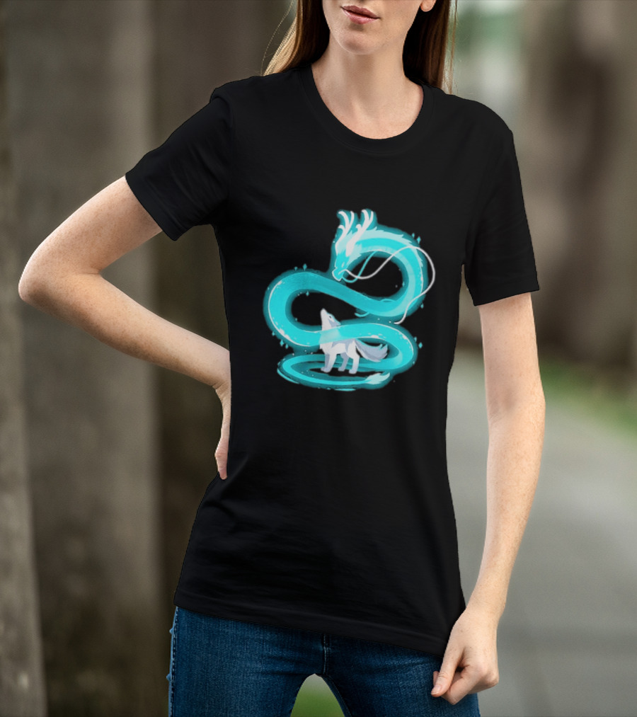 Esprit De La Lune Dragon And Wolf T-Shirt