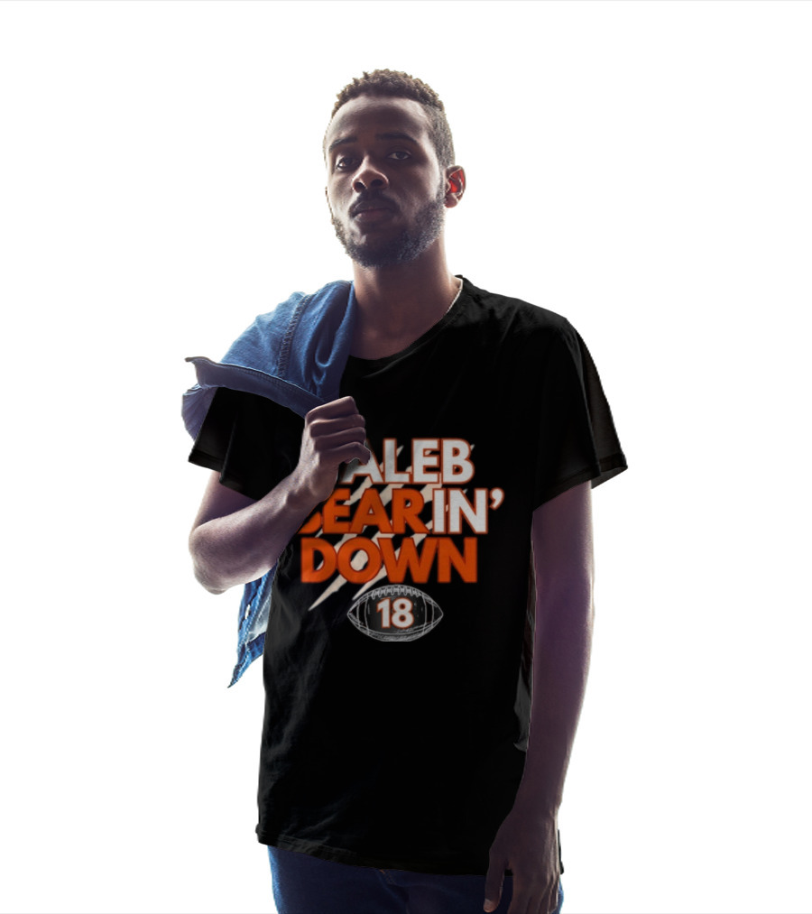Caleb Bear In Down 18 Football Scratch Marks T-Shirt