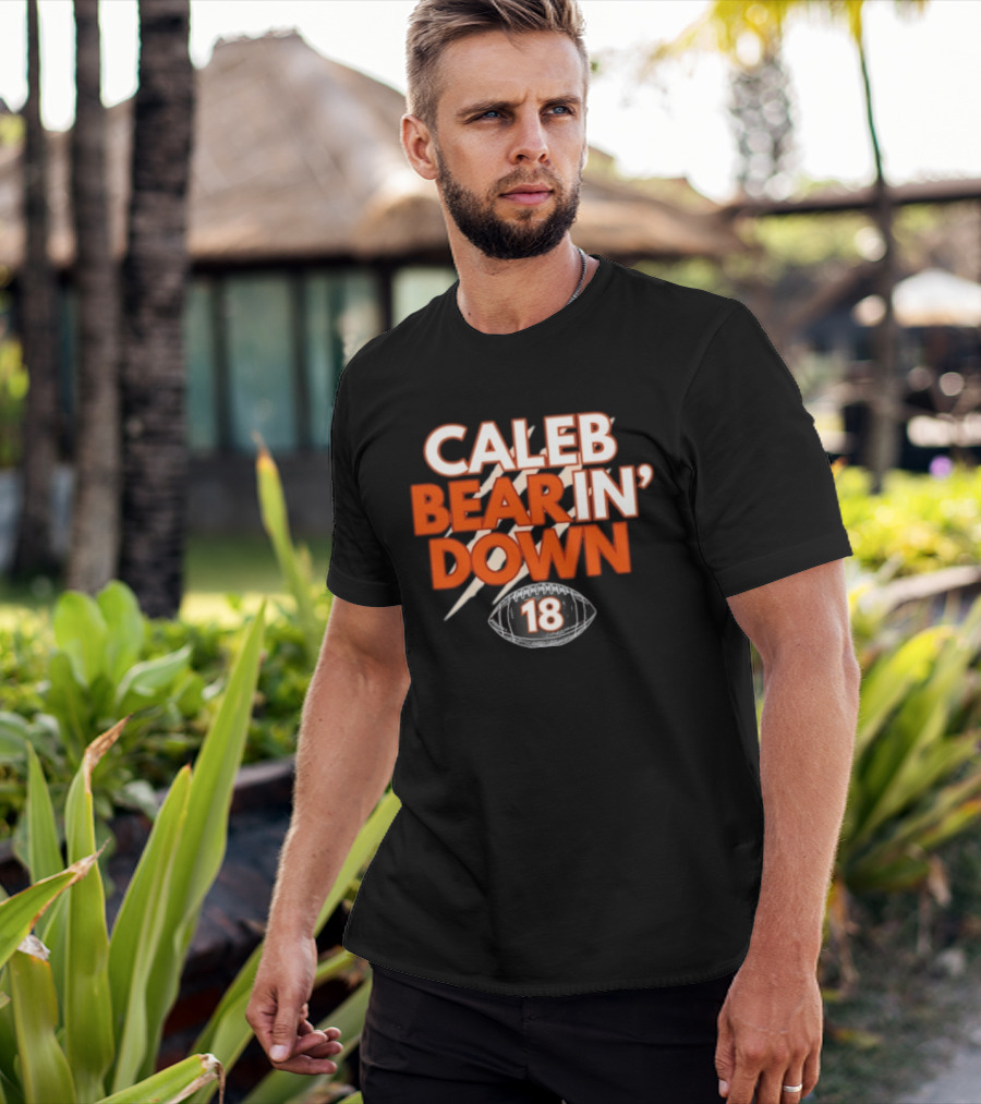 Caleb Bear In Down 18 Football Scratch Marks T-Shirt