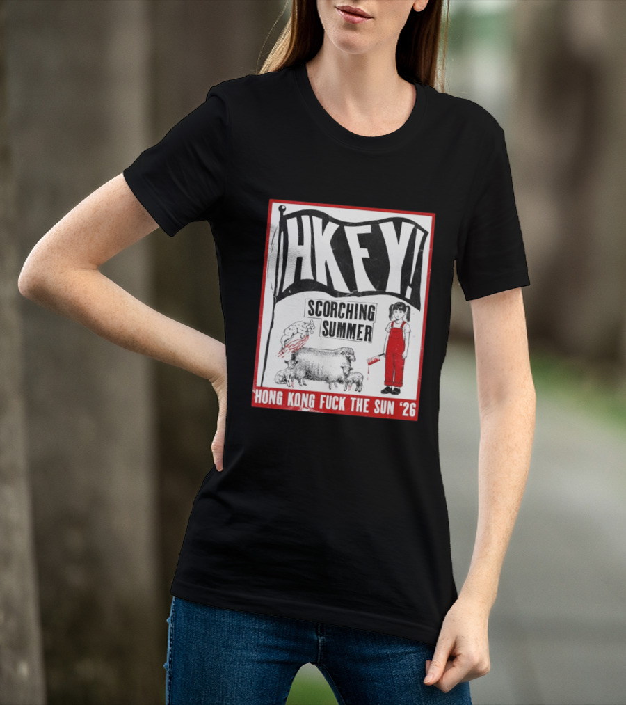 HKFY Scorching Summer Hong Kong Fuck The Sun 26 With Girl In Red Overalls And Sheep T-Shirt