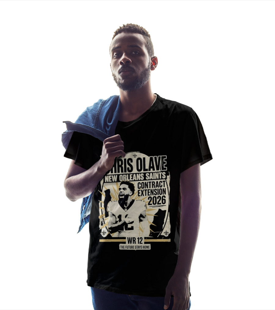Chris Olave New Orleans Saints Contract Extension 2026 WR 12 The Future Stays Home T-Shirt