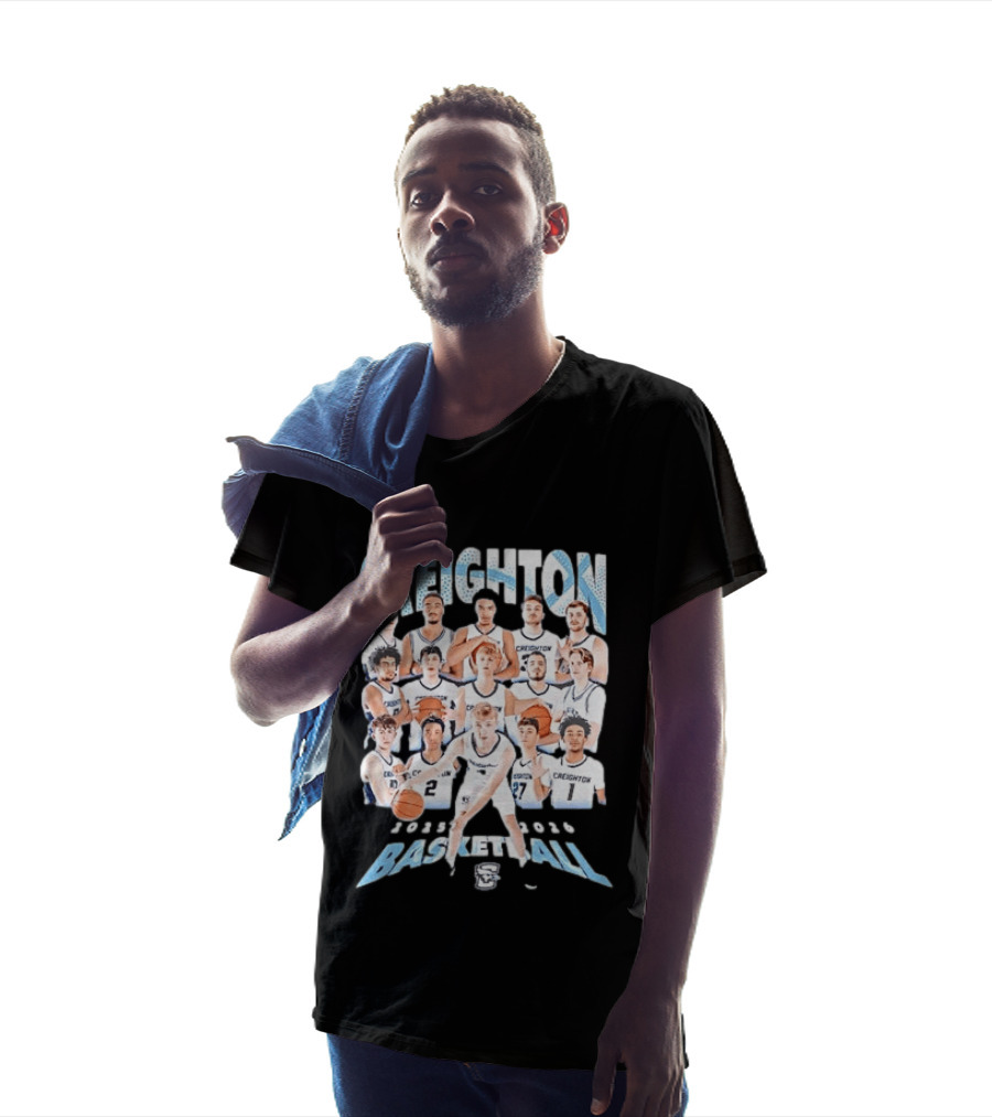 Creighton 2026 Basketball Team Players Roster T-Shirt