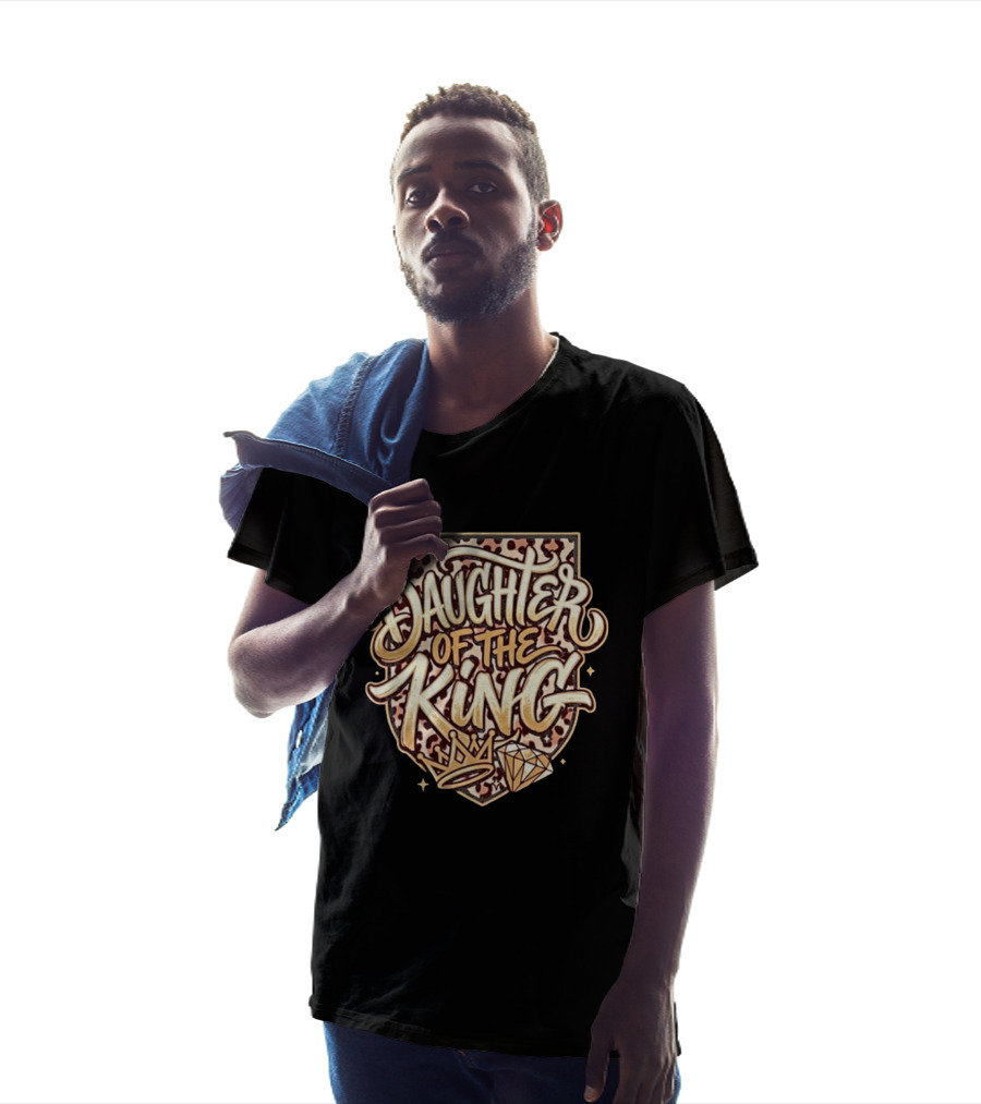 Daughter Of The King Leopard Crown Diamond T-Shirt
