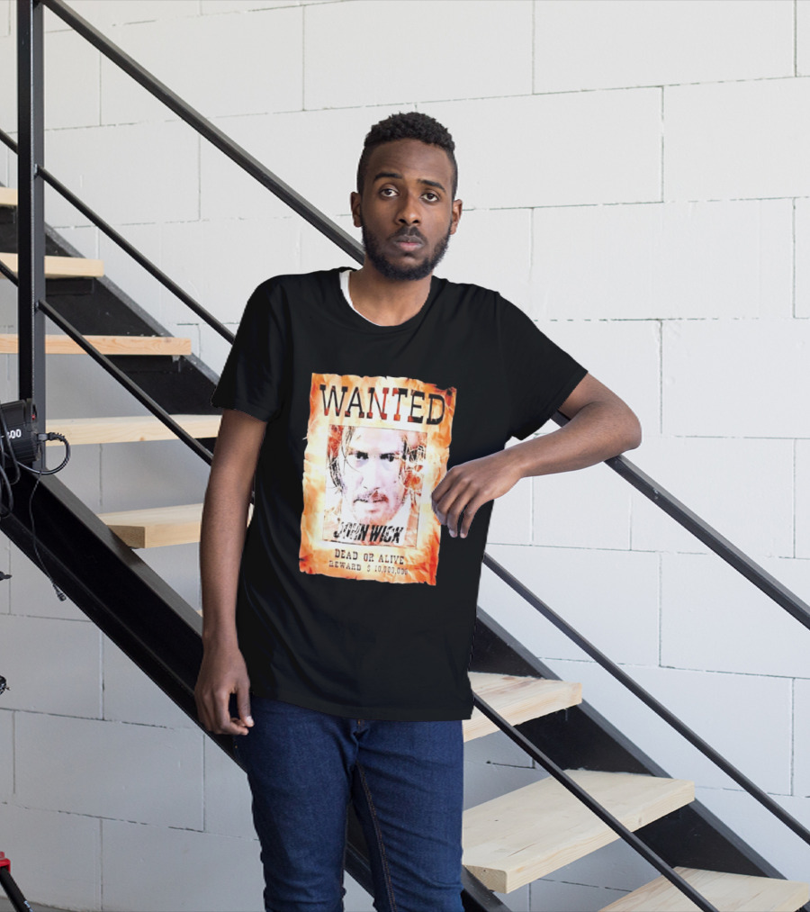 Wanted John Wick Dead Or Alive Reward 10 Million Dollars T-Shirt