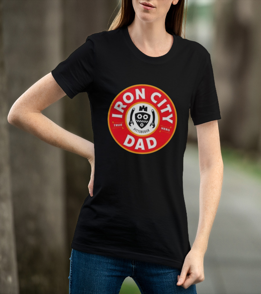 Iron City Dad Pittsburgh True Hero Circle T-Shirt