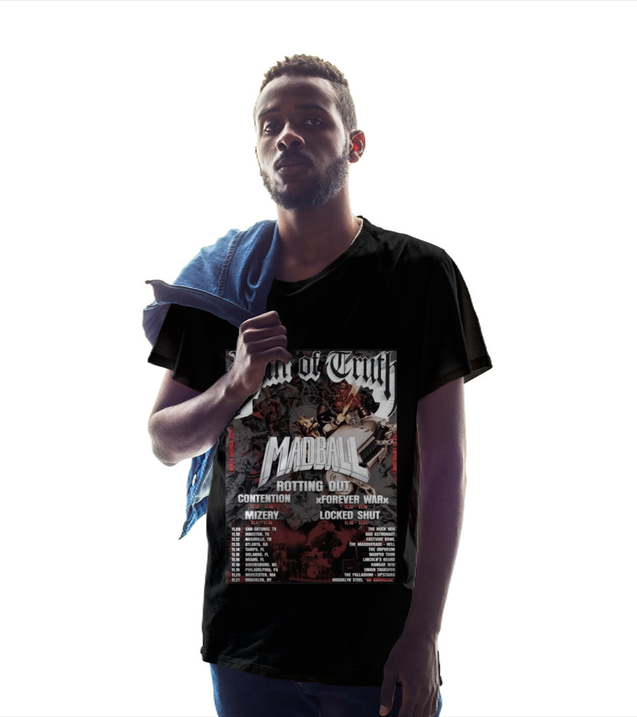 Pain Of Truth Madball Rotting Out Tour North America 2023 Contention Forever War Mizery Locked Shut T-Shirt