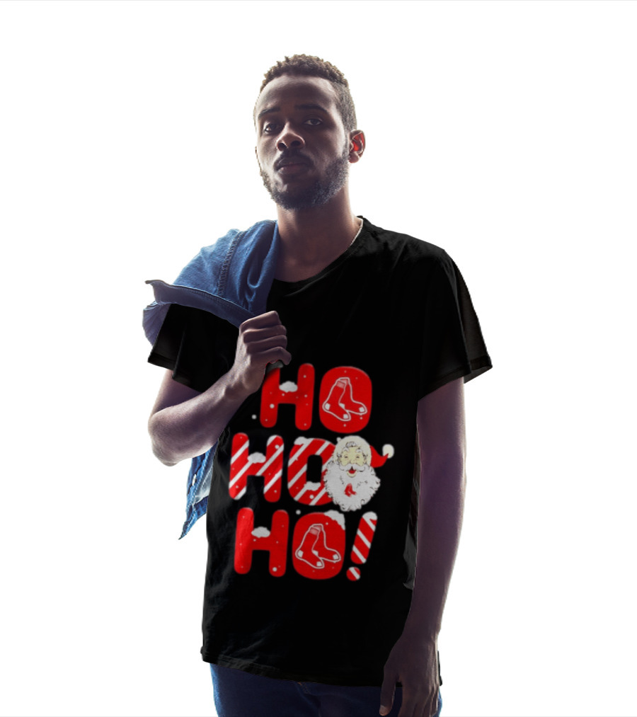 Boston Red Sox Santa Claus Ho Ho Ho Merry Christmas T-Shirt