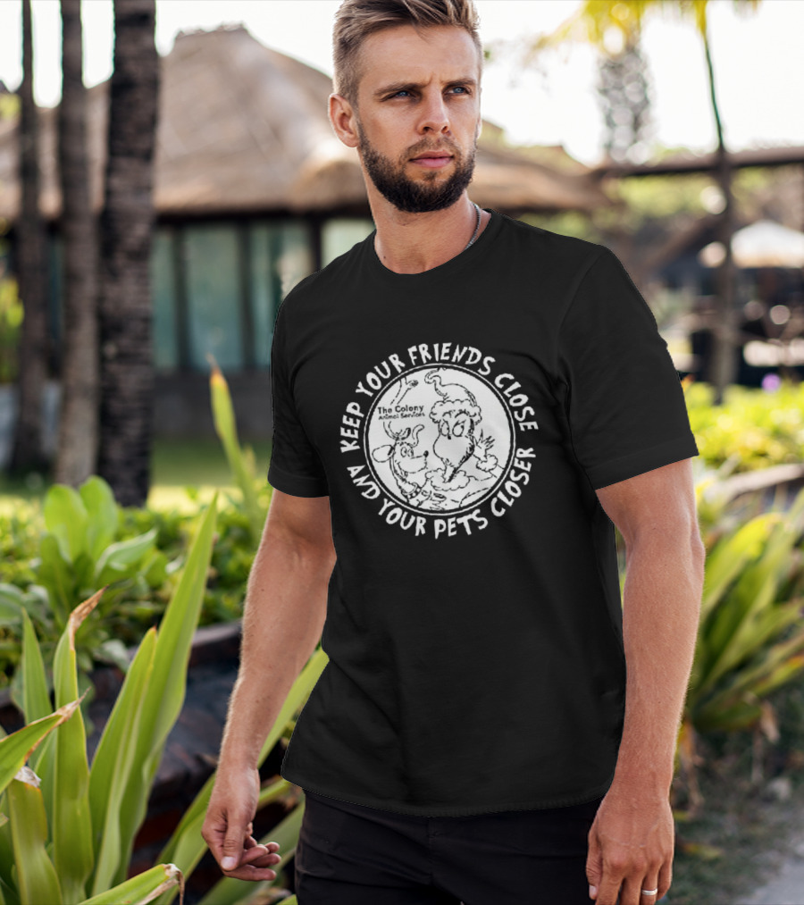The Grinch Keep Your Friends Close And Your Pets Closer Charcoal T-Shirt