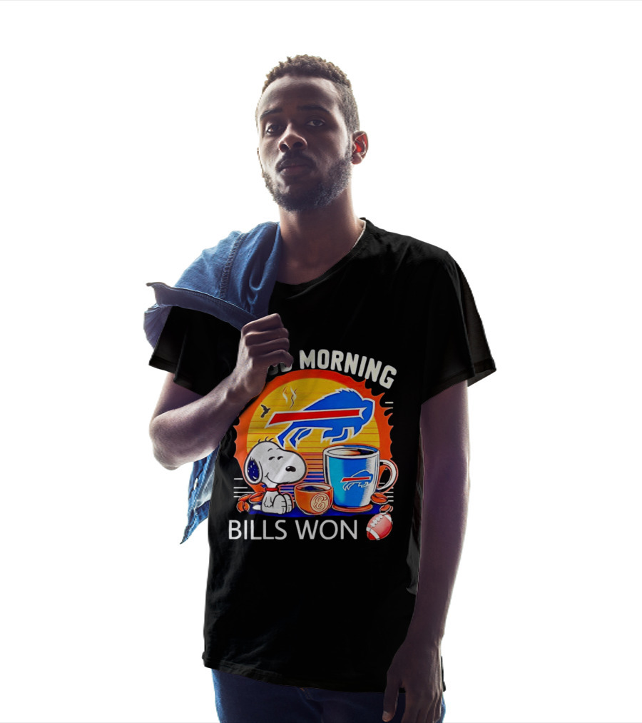 Good Morning Snoopy Buffalo Bills Won Coffee T-Shirt