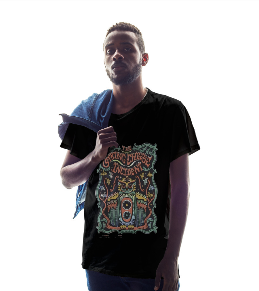 The String Cheese Incident Tour 2026 Owl Speaker T-Shirt