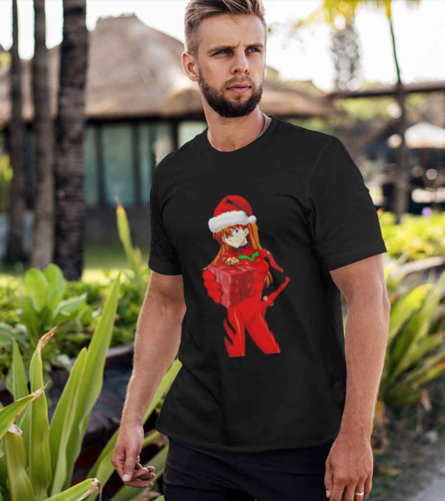 Asuka Christmas Present Neon Genesis Evangelion Anime T-Shirt
