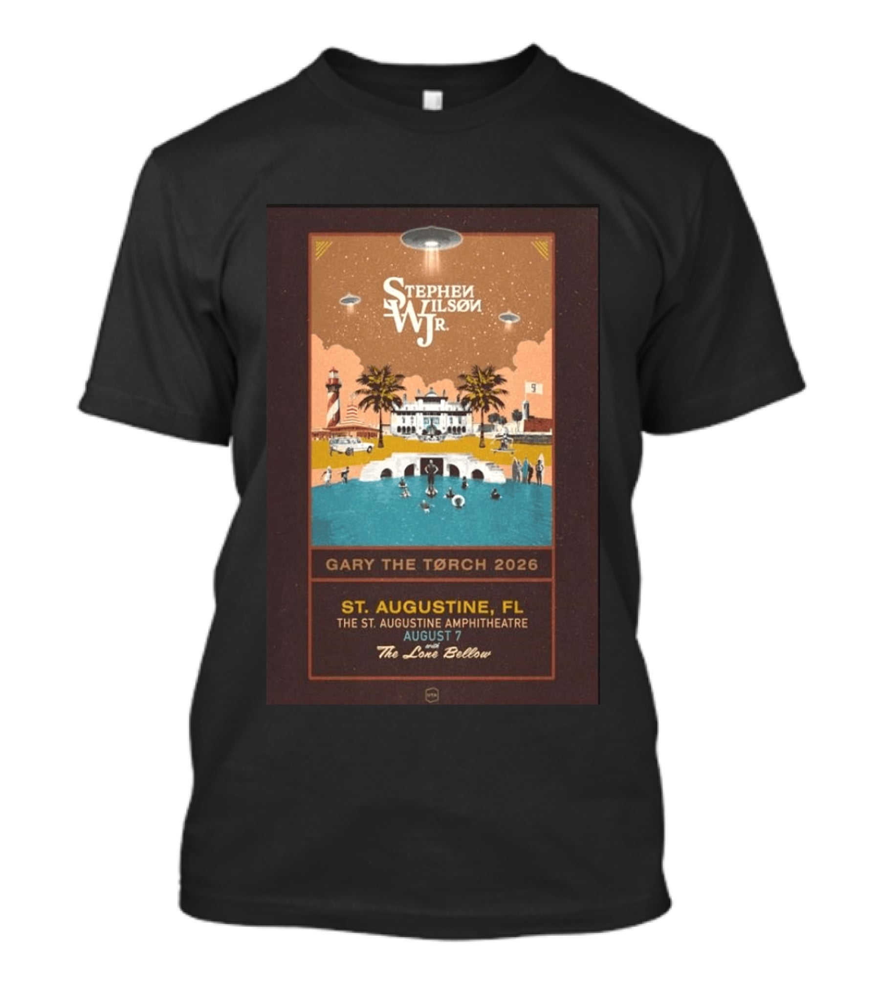 Stephen Wilson Jr St. Augustine Amphitheatre August 7 2026 Gary The Torch The Lone Bellow T-Shirt