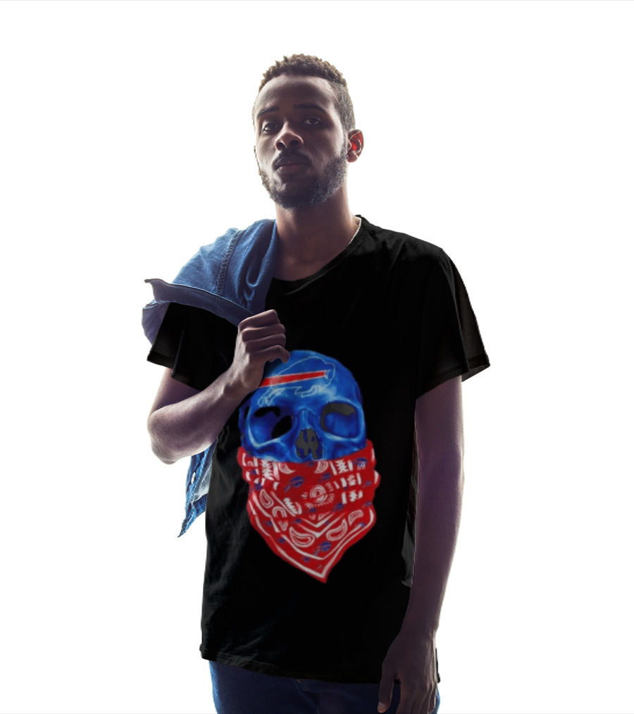 Outlaw Skull Gang Buffalo Bills Bandana Face Covering Trend T-Shirt