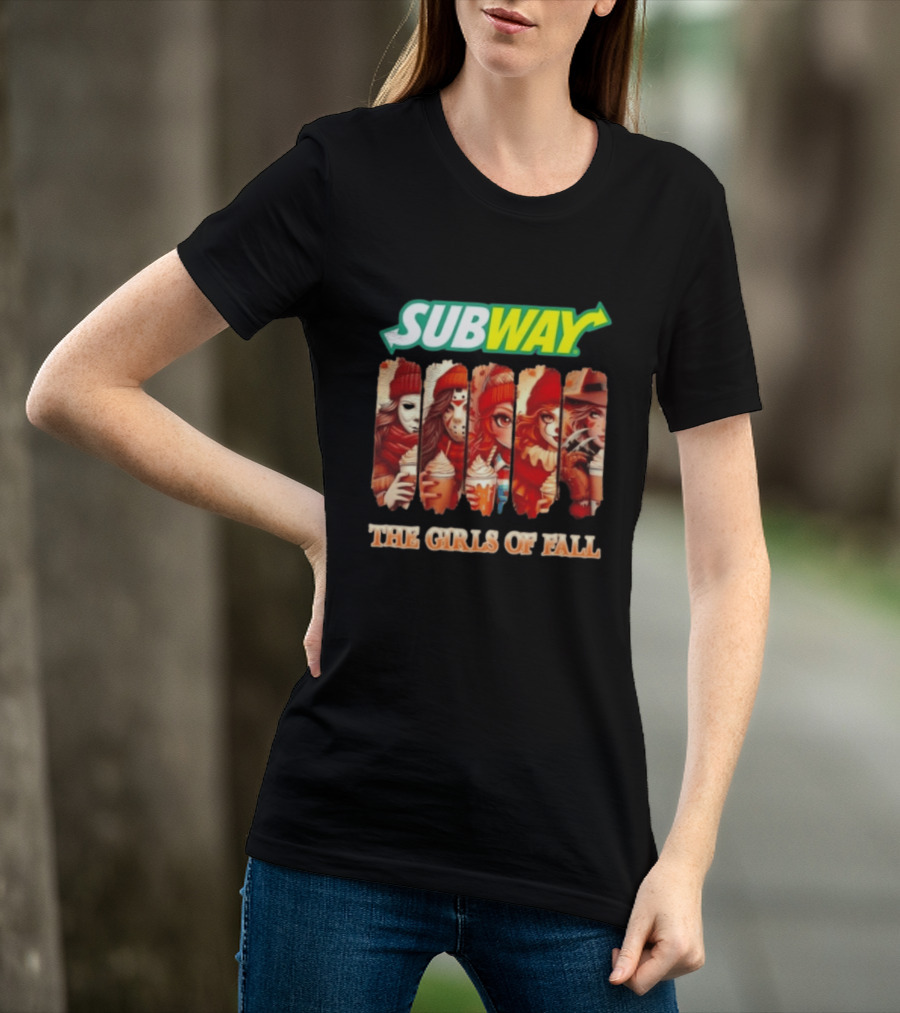 Trendy Subway The Girls Of Fall Cosplay Halloween T-Shirt