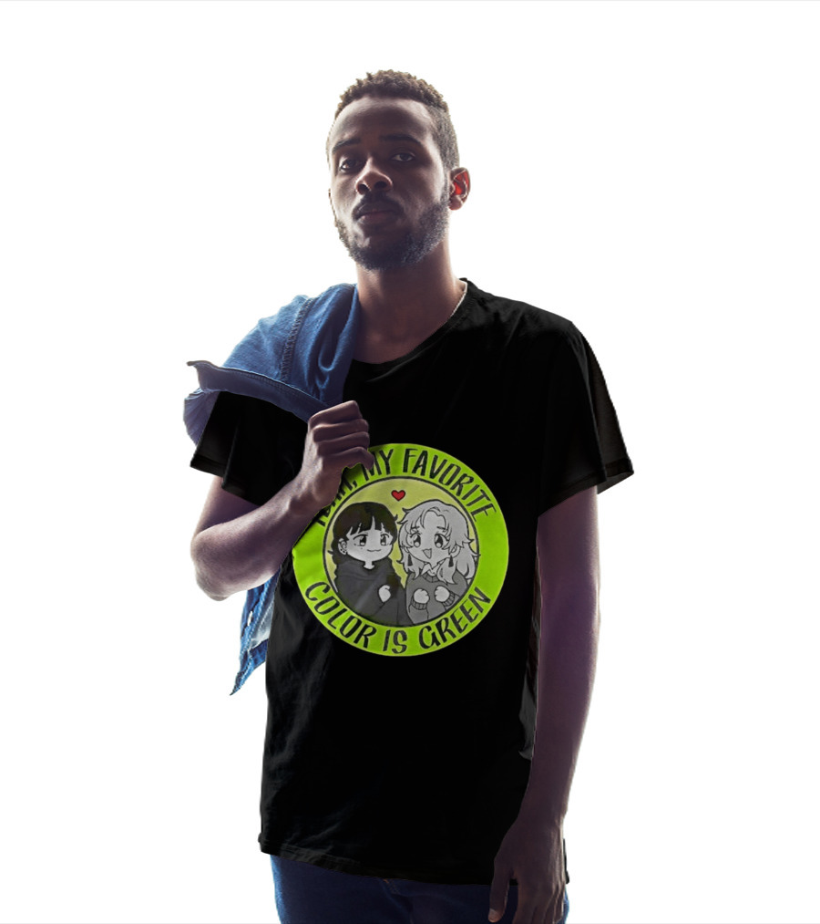 Yeah My Favorite Color Is Green Cartoon Anime Characters T-Shirt
