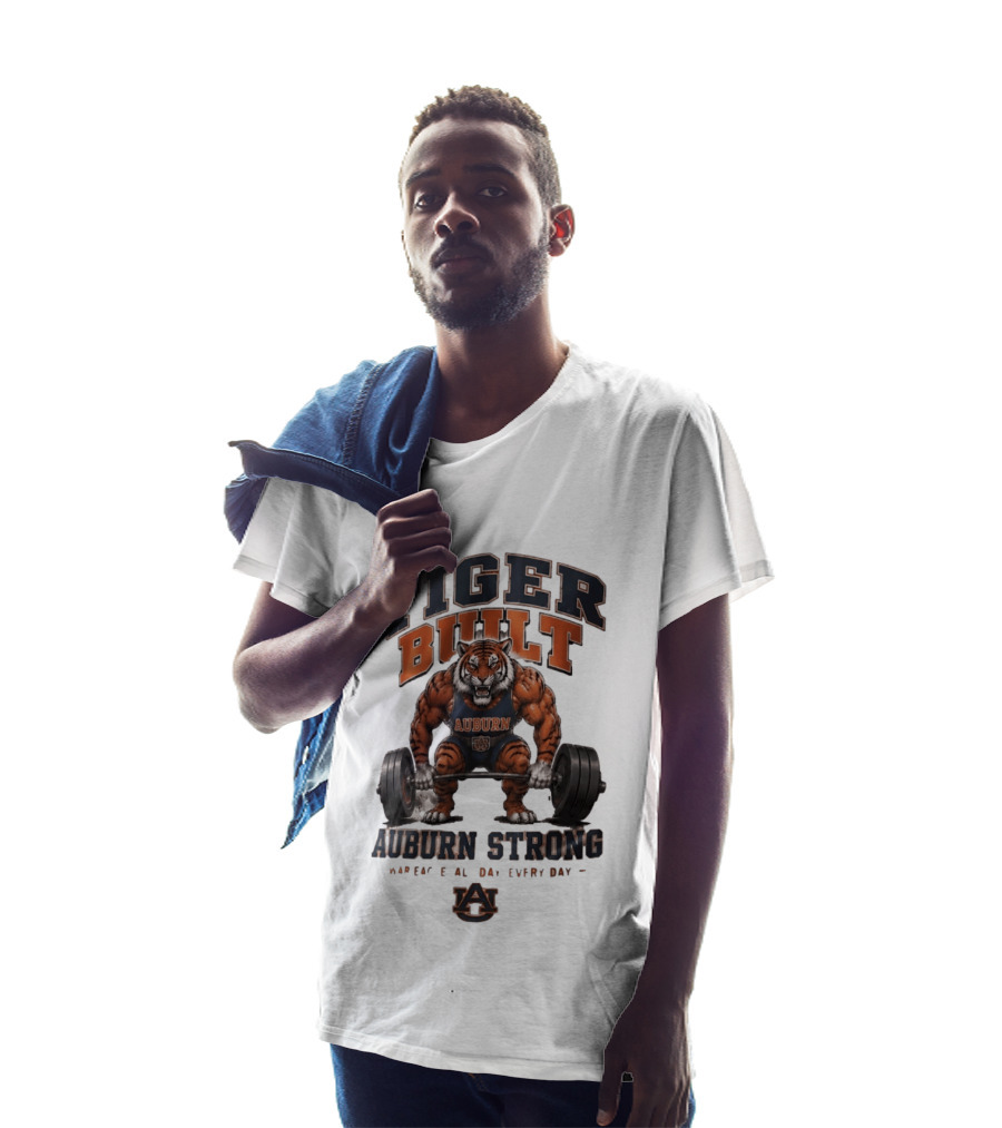 Auburn Tigers Tiger Built Auburn Strong War Eagle Everyday T-Shirt