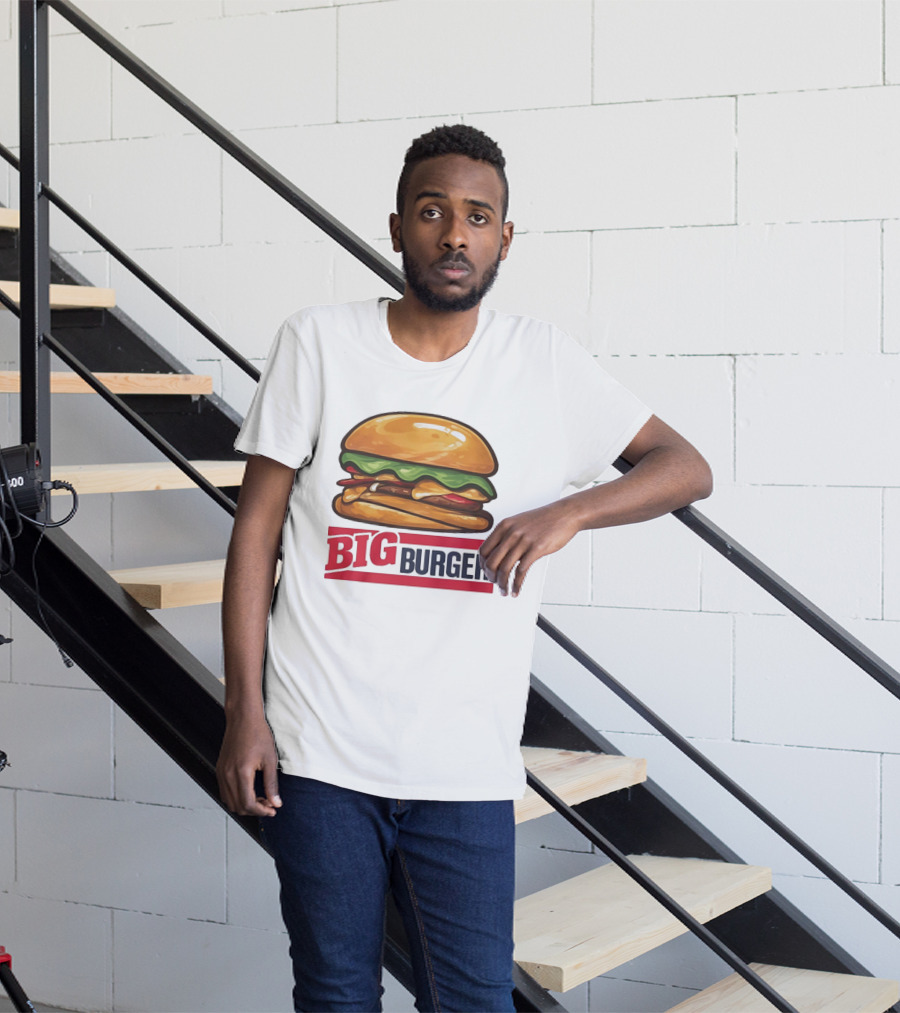 Big Burger Cheeseburger Fast Food Hamburger T-Shirt